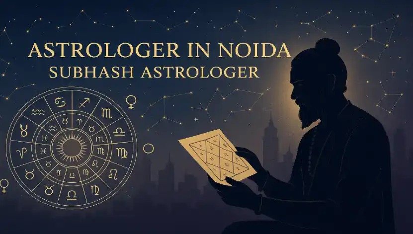 Vastu Consultant in Gurgaon analyzing horoscope chart with zodiac signs in a spiritual workspace.